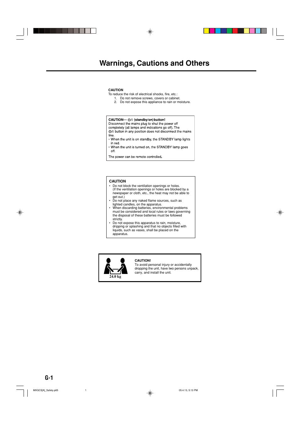 Warnings, cautions and others | JVC 0405MWMMDWBET User Manual | Page 2 / 28