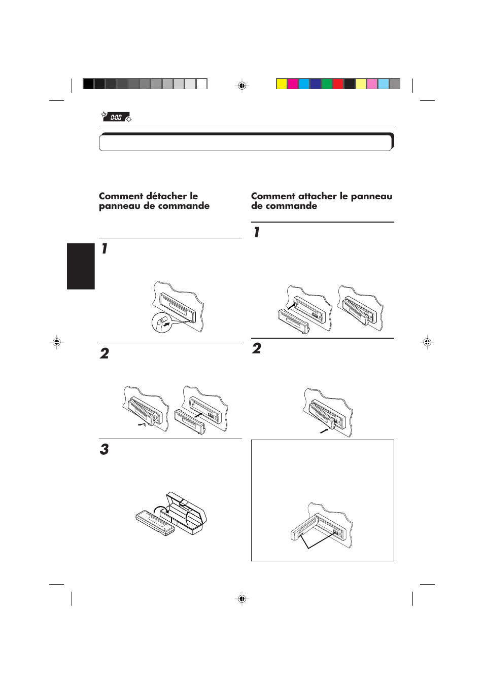 Détachement du panneau de commande | JVC KD-S673R User Manual | Page 100 / 138