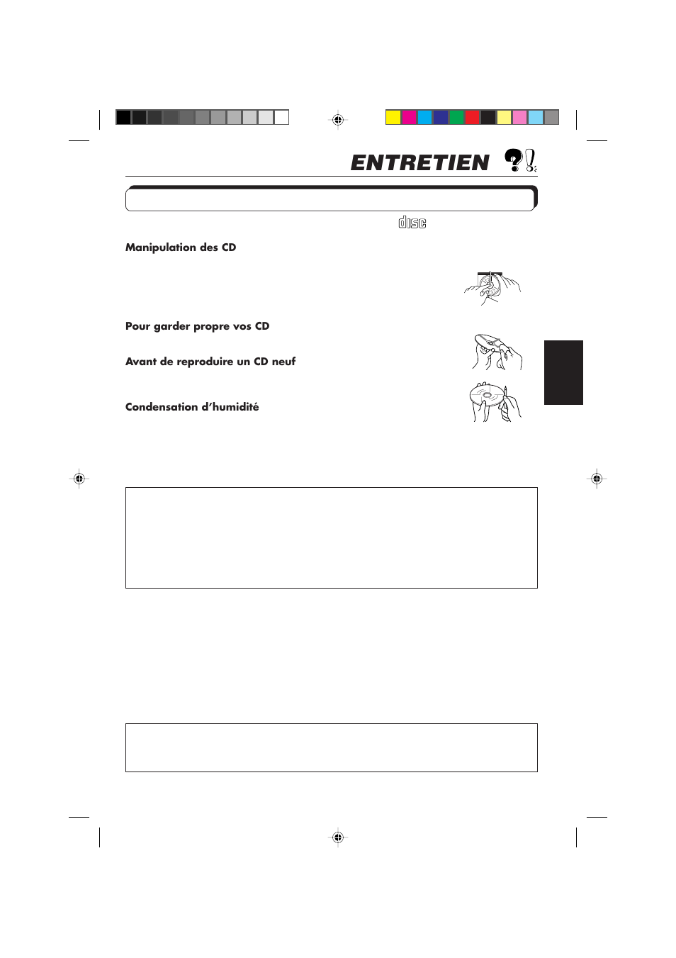 Entretien, Manipulation des cd | JVC KD-S673R User Manual | Page 101 / 138