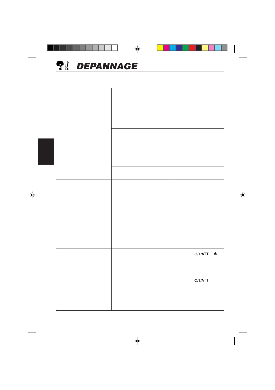 Depannage | JVC KD-S673R User Manual | Page 102 / 138