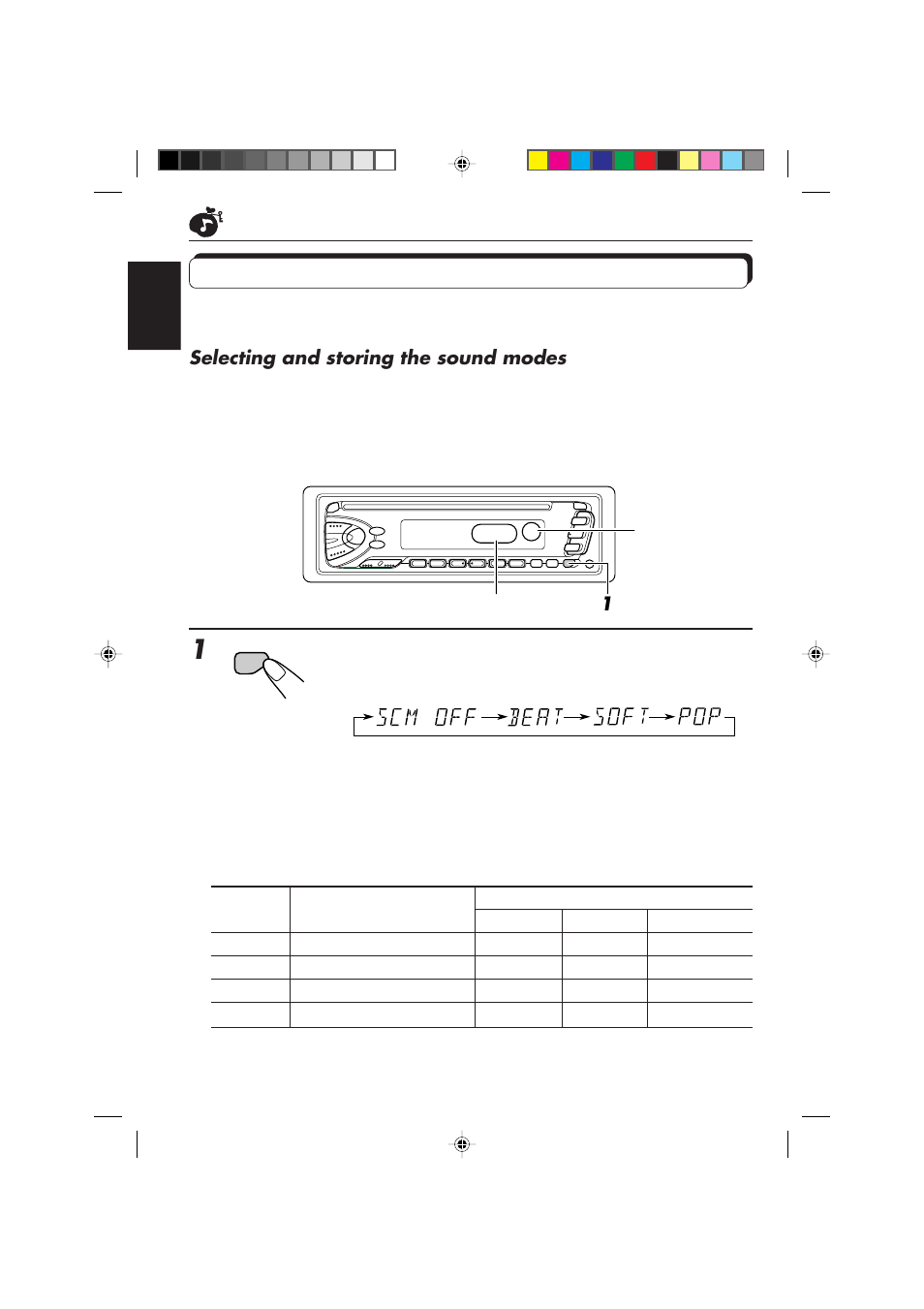 Selecting and storing the sound modes, Select the sound mode you want | JVC KD-S673R User Manual | Page 22 / 138