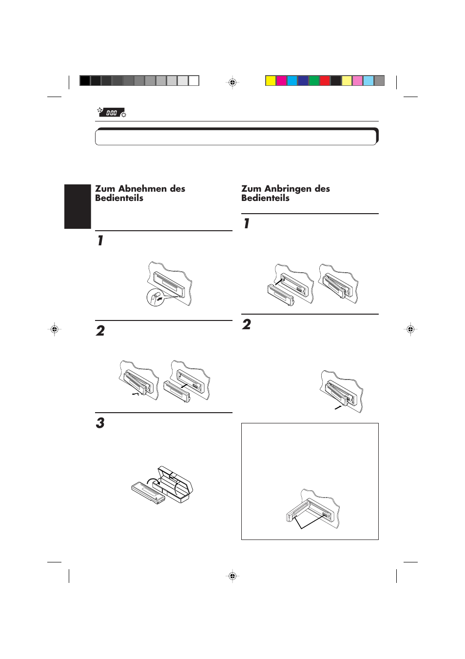 Abnehmen des bedienteils | JVC KD-S673R User Manual | Page 66 / 138