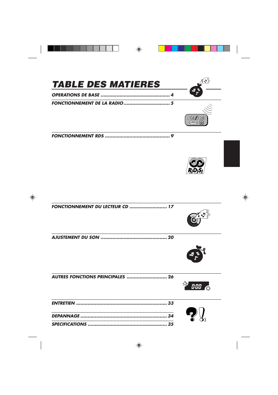 Table des matieres | JVC KD-S673R User Manual | Page 71 / 138