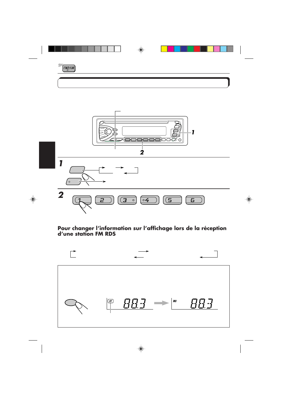 Accord d'une station présélectionnée | JVC KD-S673R User Manual | Page 76 / 138