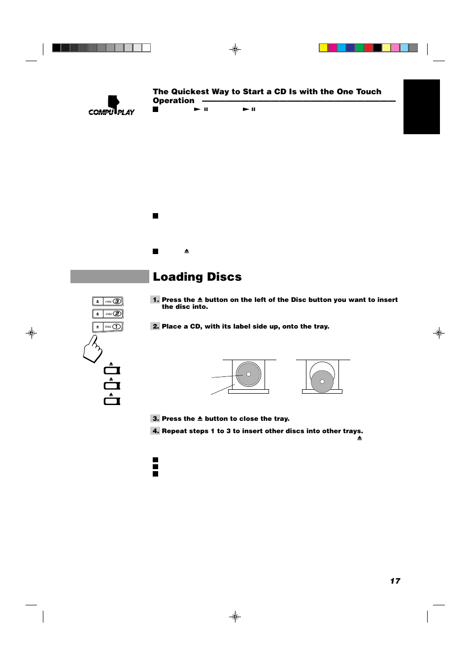 Loading discs | JVC CA-D352TR User Manual | Page 21 / 37