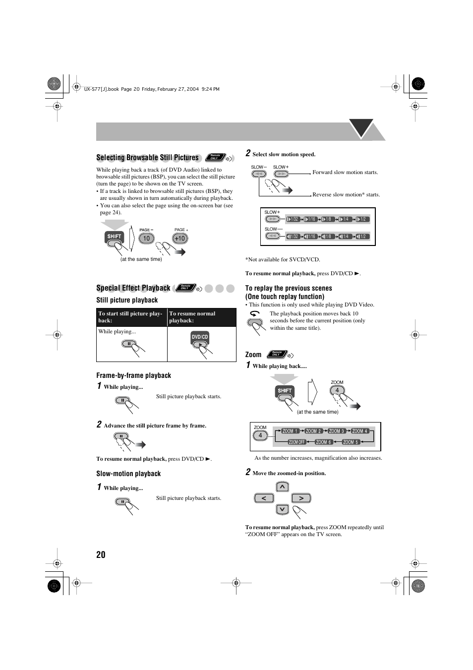 JVC FS-S77B/FS-S77S User Manual | Page 24 / 52