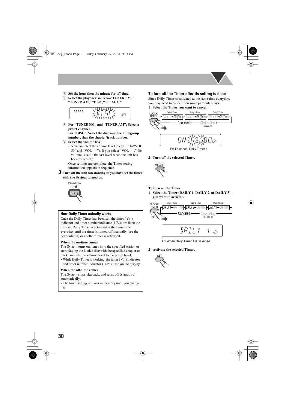 JVC FS-S77B/FS-S77S User Manual | Page 34 / 52