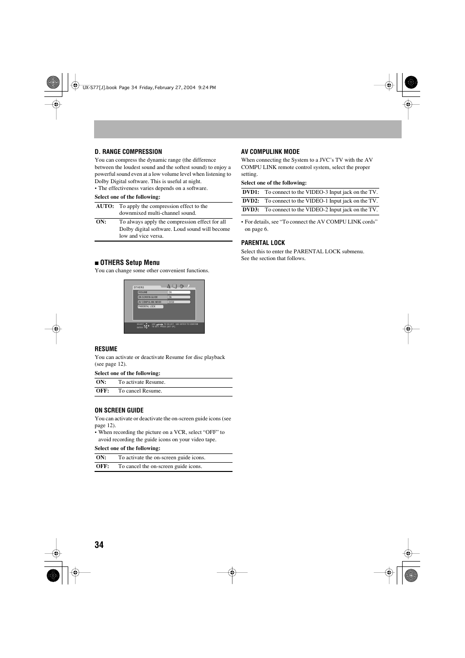 JVC FS-S77B/FS-S77S User Manual | Page 38 / 52