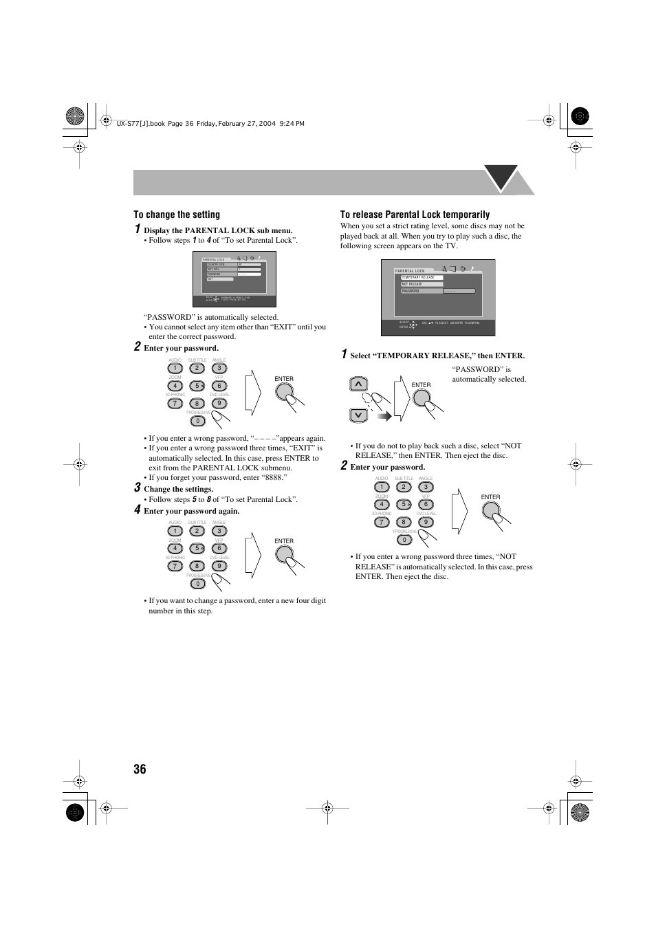 JVC FS-S77B/FS-S77S User Manual | Page 40 / 52