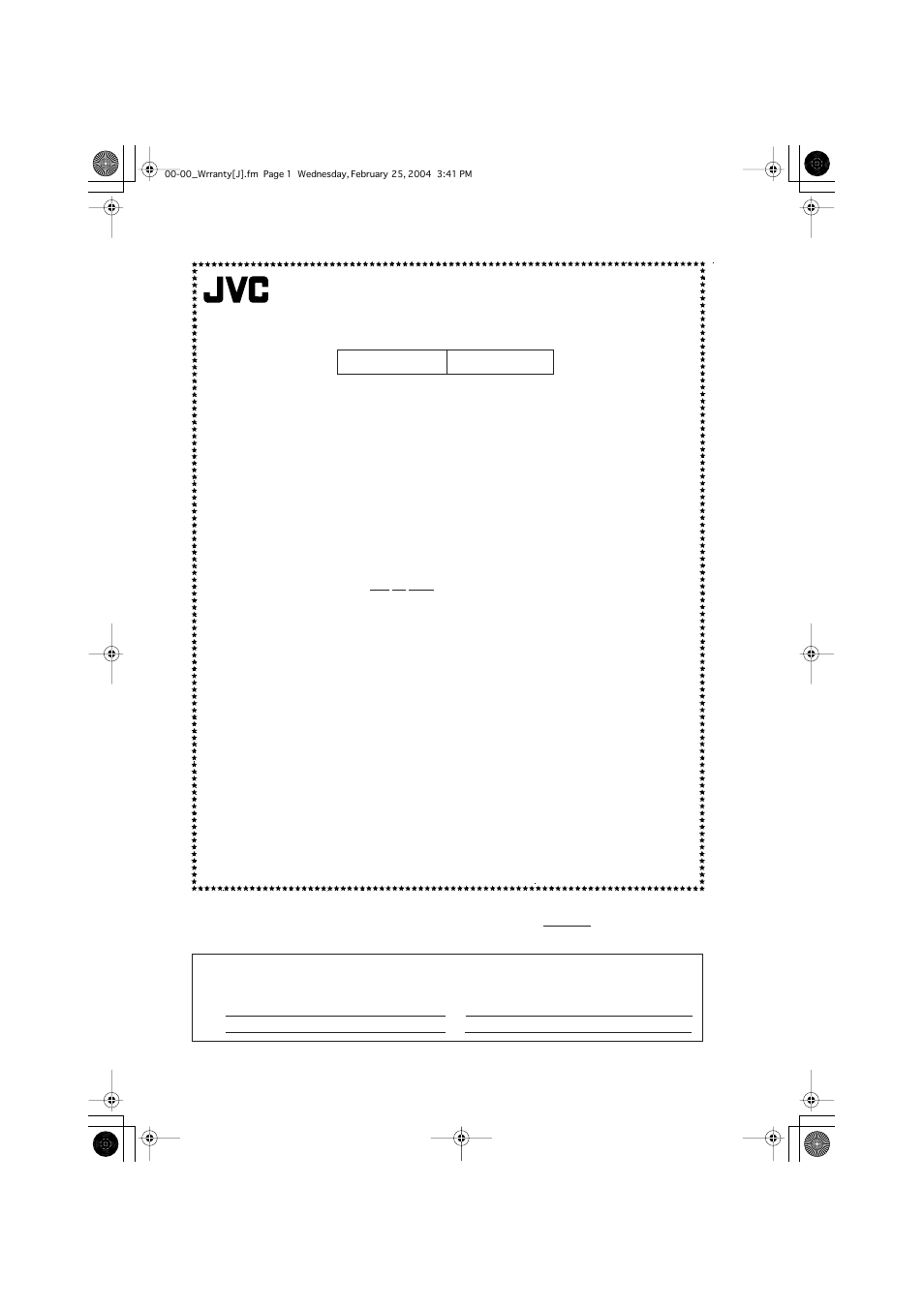 Limited warranty | JVC FS-S77B/FS-S77S User Manual | Page 50 / 52