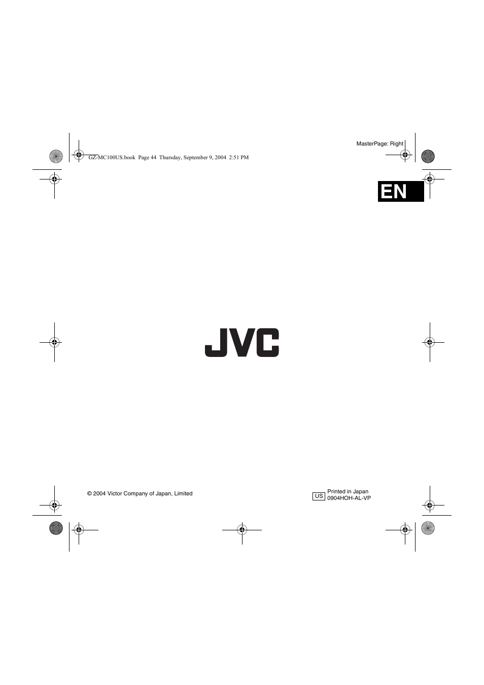 JVC GZ-MC100US User Manual | Page 44 / 44