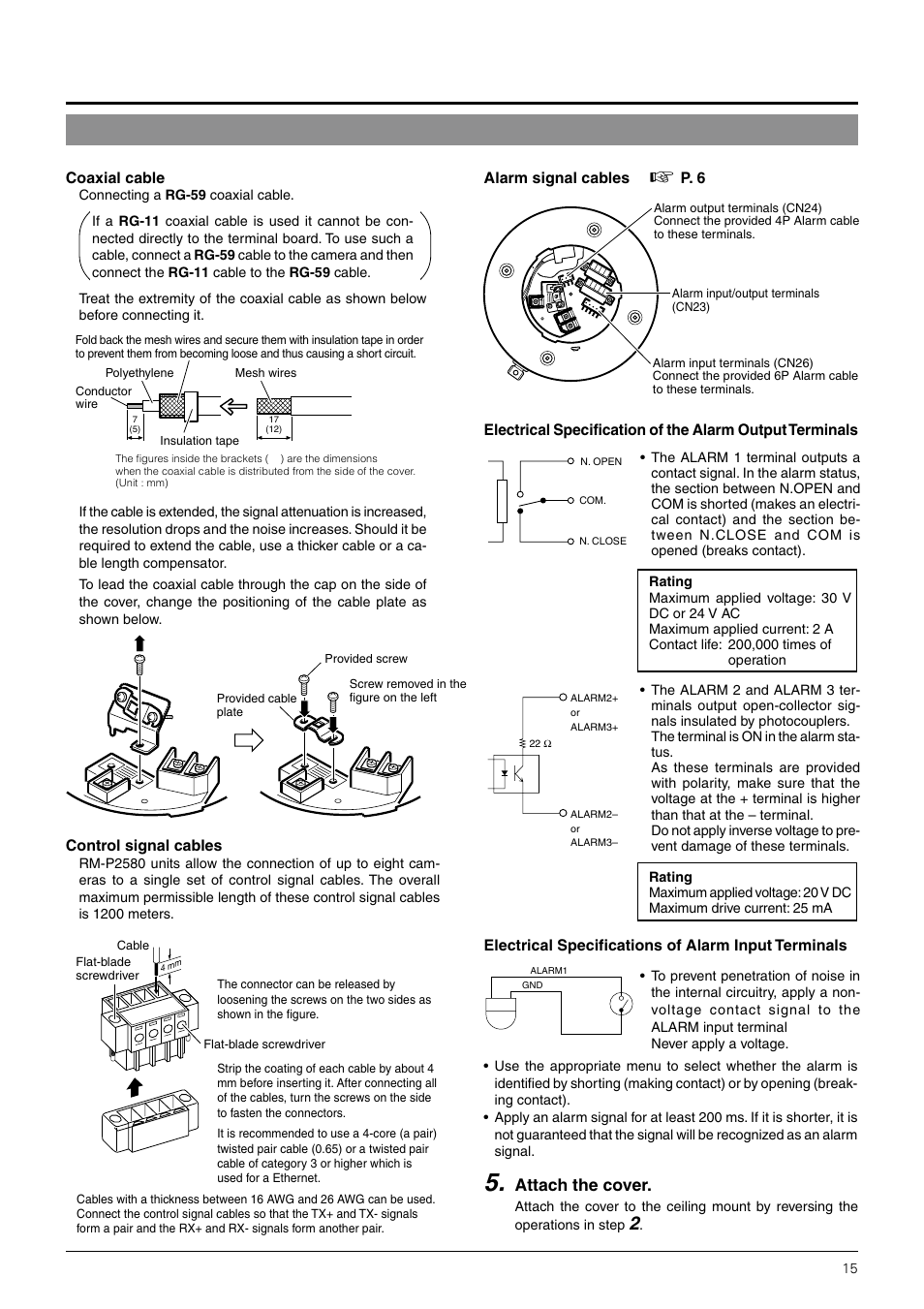 Attach the cover | JVC TK-C676 User Manual | Page 15 / 44