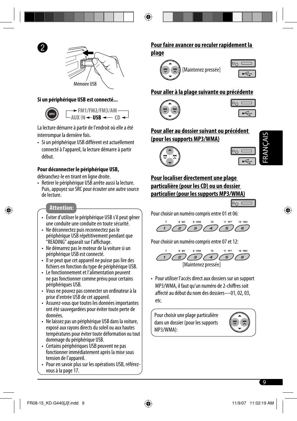 Français | JVC KD-G440 User Manual | Page 49 / 62