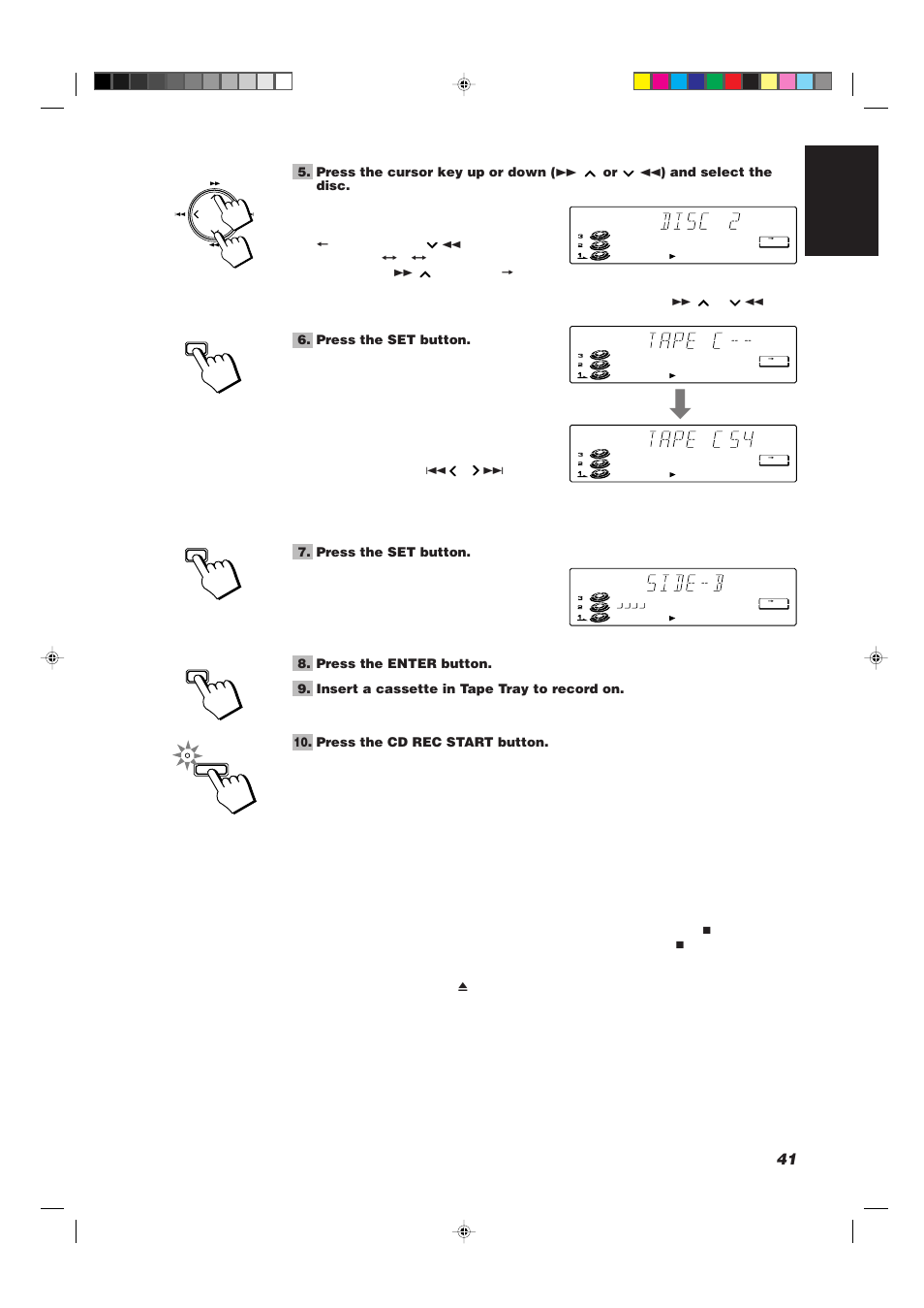 41 english | JVC CA-TD77R User Manual | Page 45 / 57