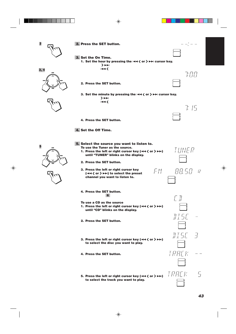 43 english | JVC CA-TD77R User Manual | Page 47 / 57