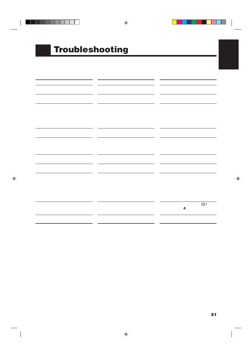 Troubleshooting, 51 english | JVC CA-TD77R User Manual | Page 55 / 57