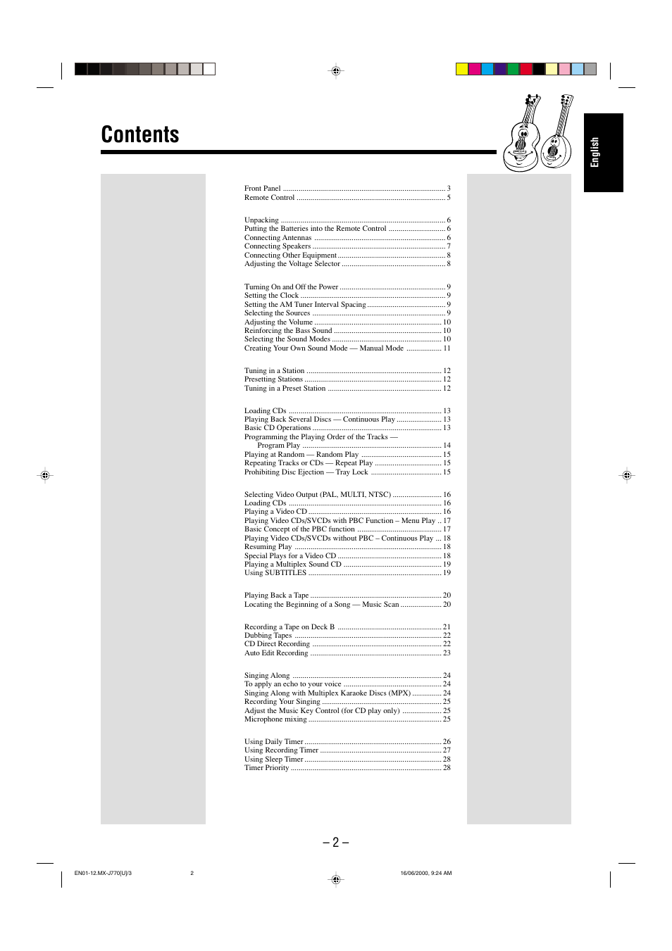 JVC CA-MXJ770V User Manual | Page 3 / 34