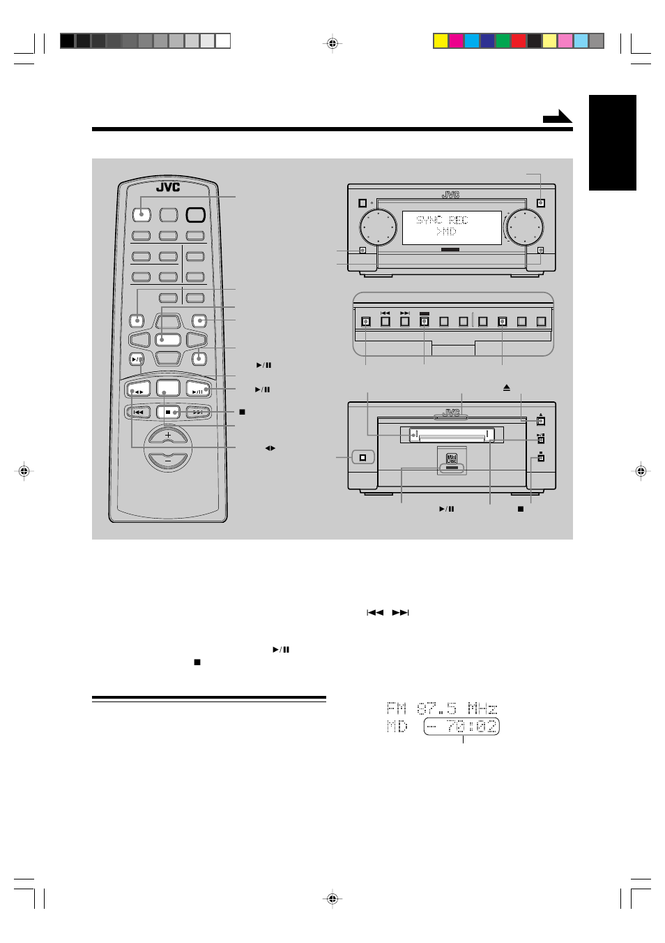 English, Recording fm/am broadcasts, Press fm/am button | JVC XM-G6 User Manual | Page 17 / 38