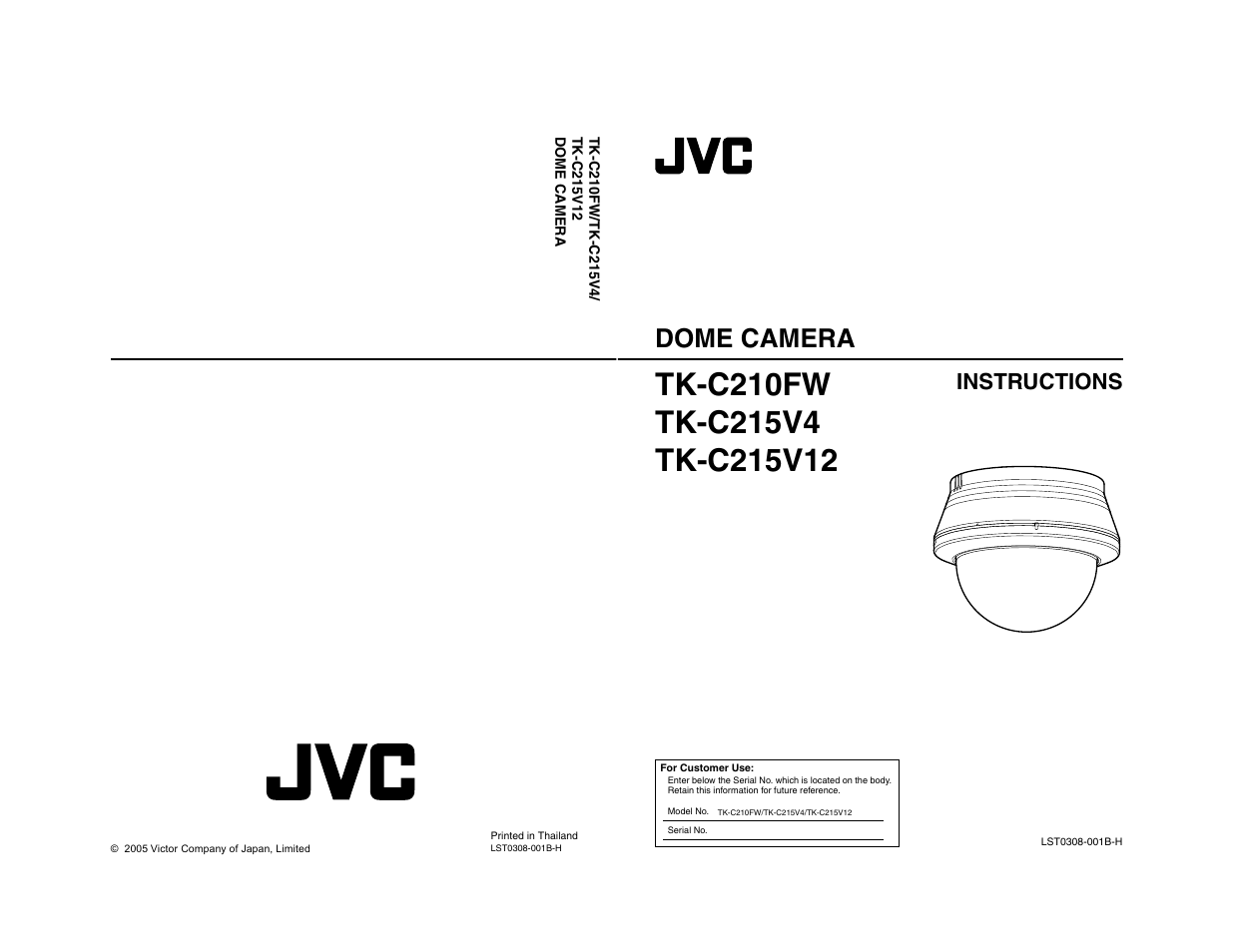 JVC TK-C215V4 User Manual | 16 pages