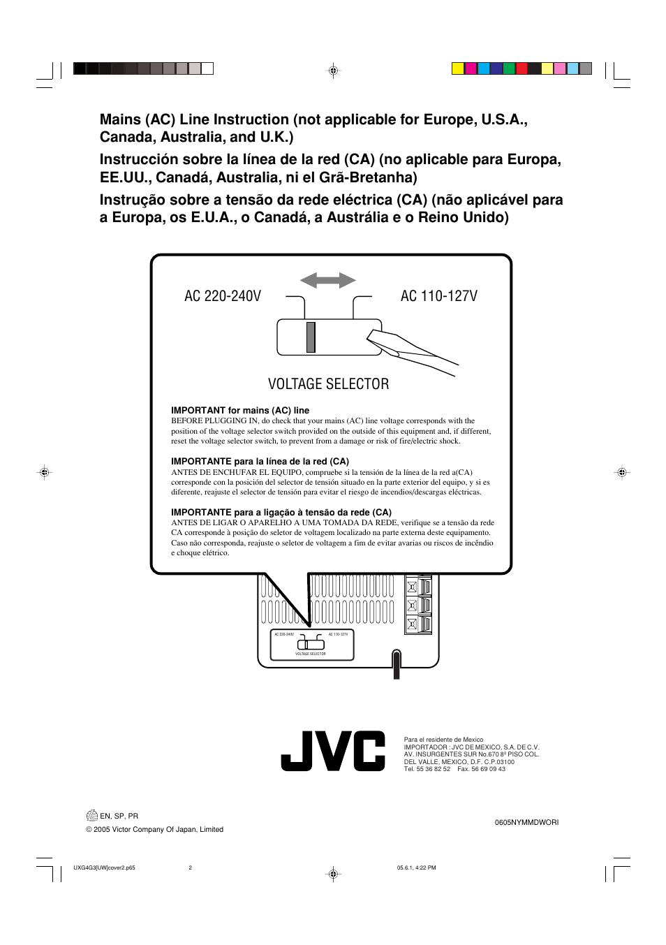 JVC CA-UXG3 User Manual | Page 86 / 114
