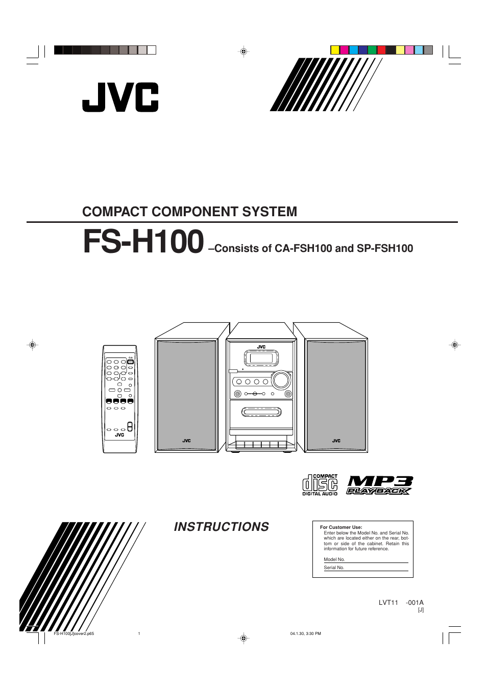 JVC FS-H100 User Manual | 28 pages