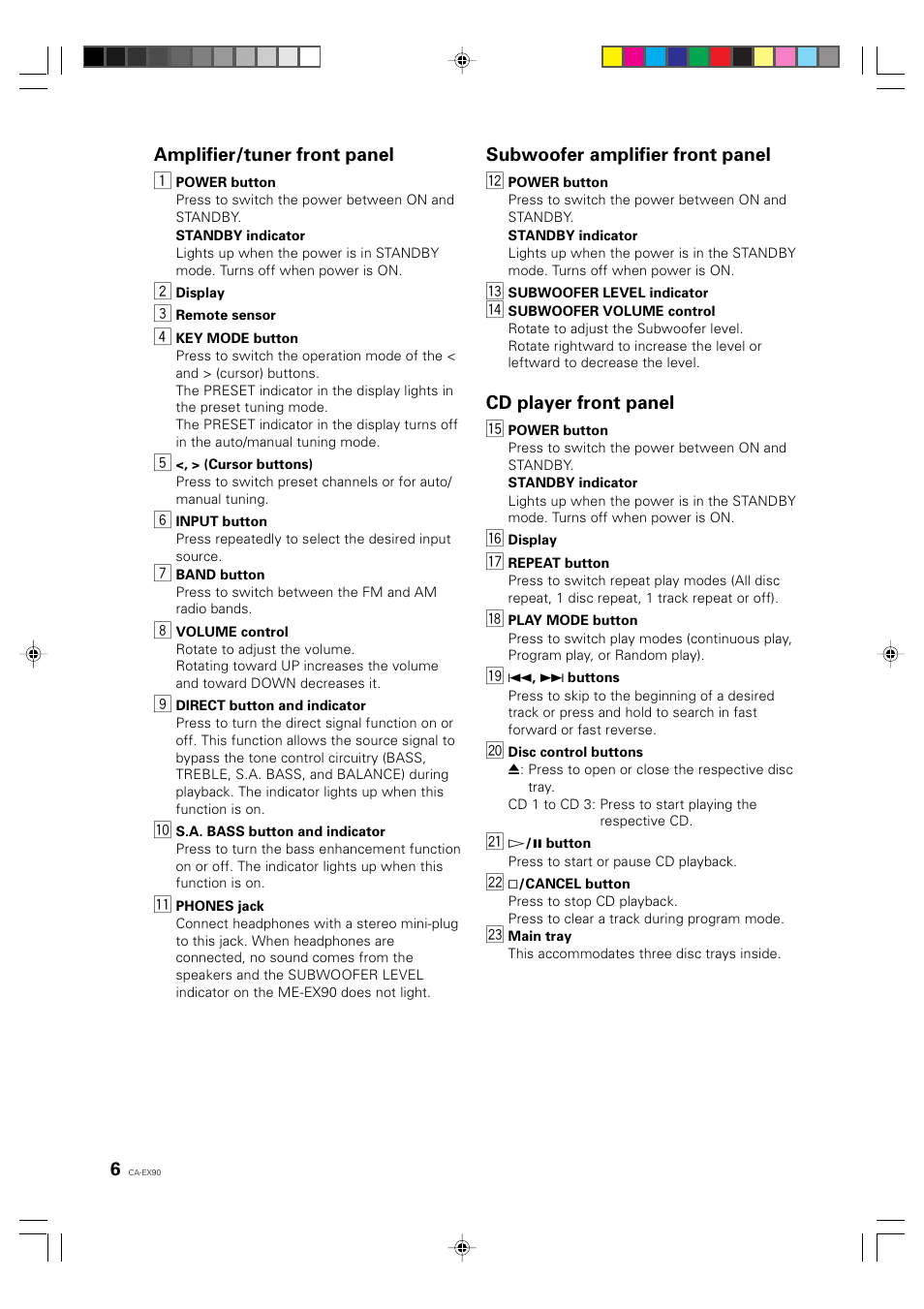 JVC CA-EX90 User Manual | Page 6 / 54