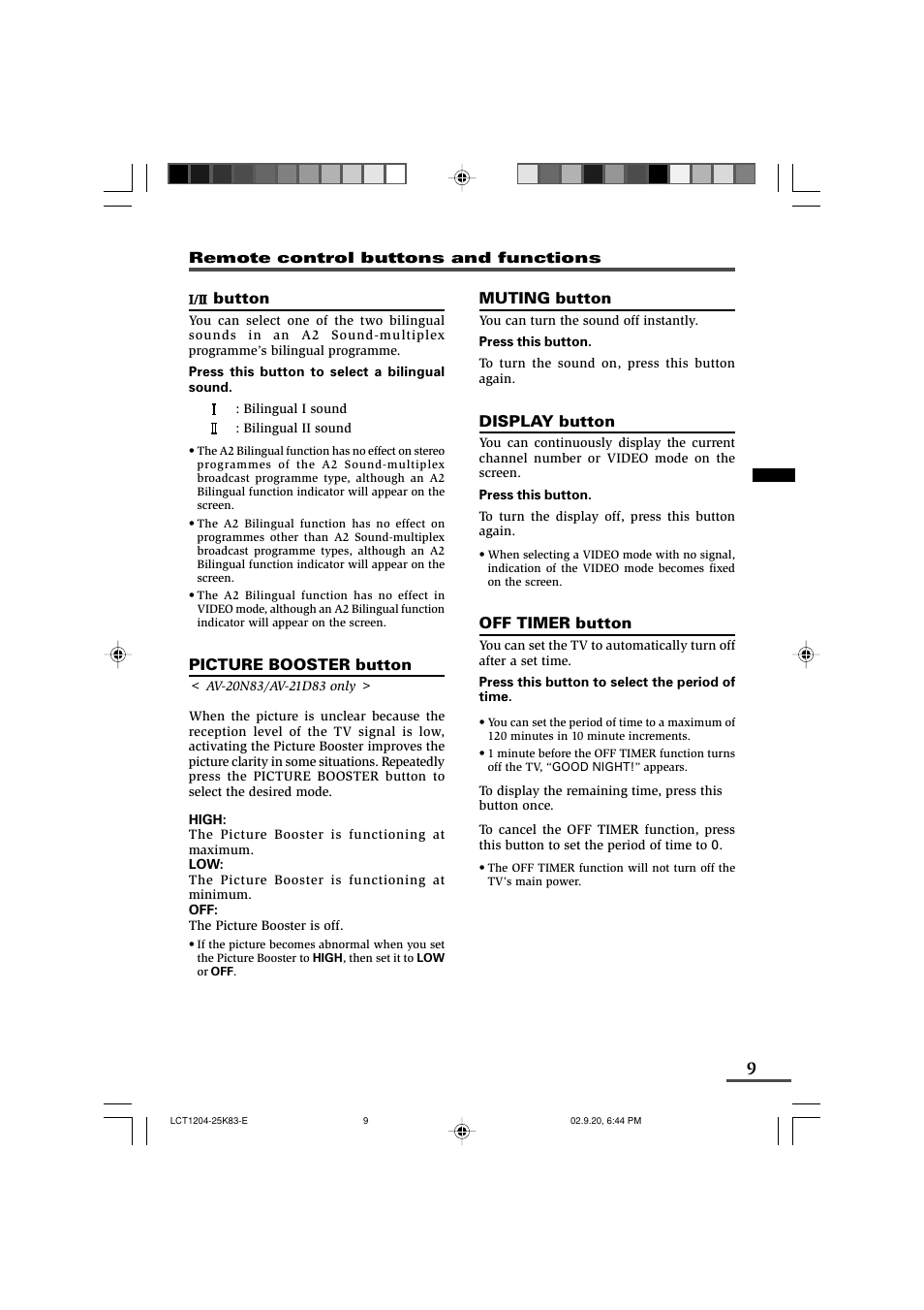 JVC AV-20N83 User Manual | Page 9 / 22