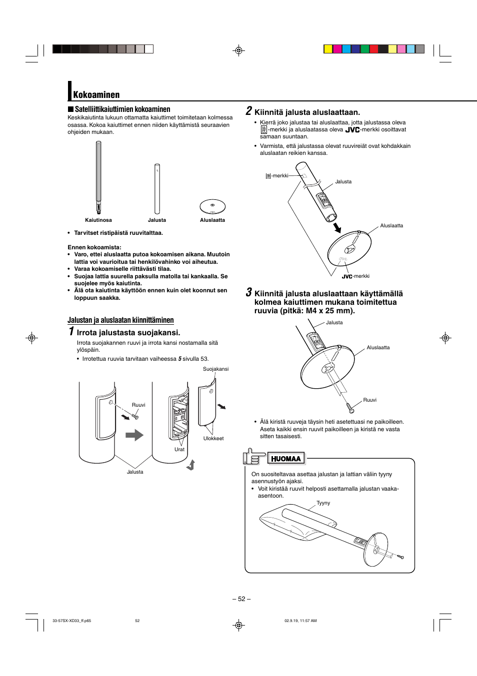 Kokoaminen | JVC LVT0953-001B User Manual | Page 52 / 57