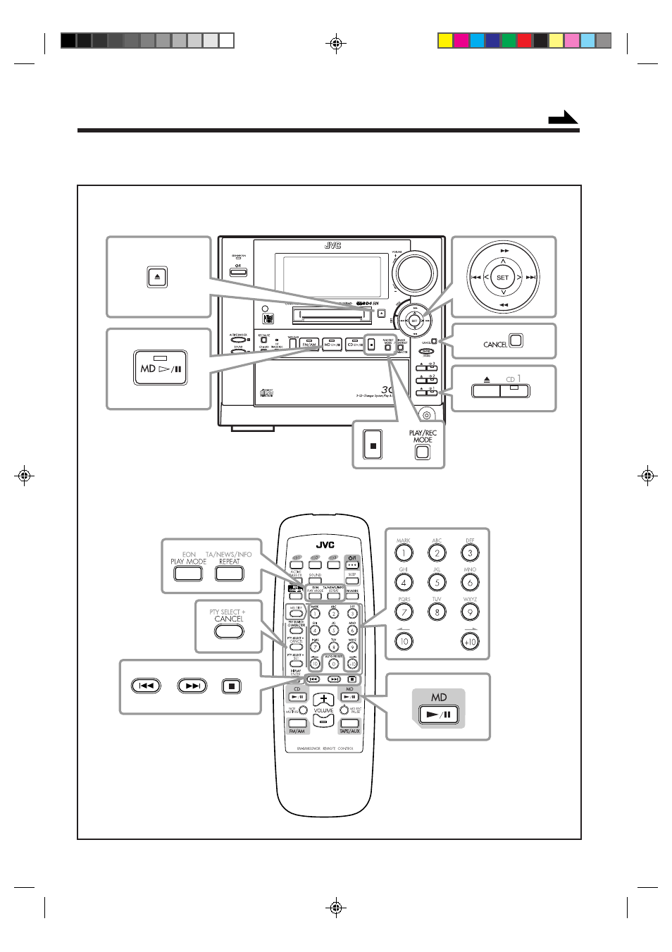 Playing back an md | JVC CA-MXS5RMD User Manual | Page 31 / 64