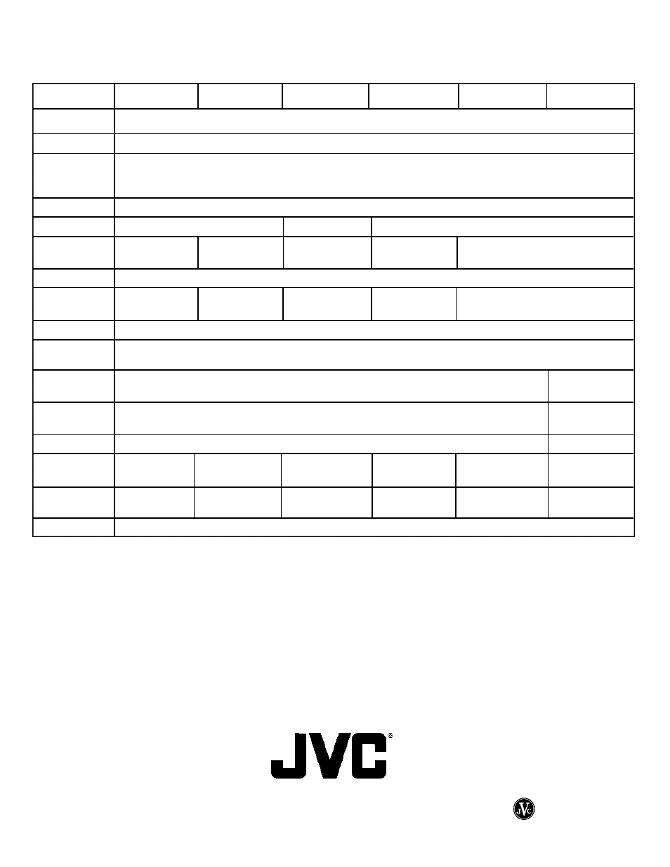 Jvc company of america, Jvc canada, inc | JVC AV 32050 User Manual | Page 32 / 33