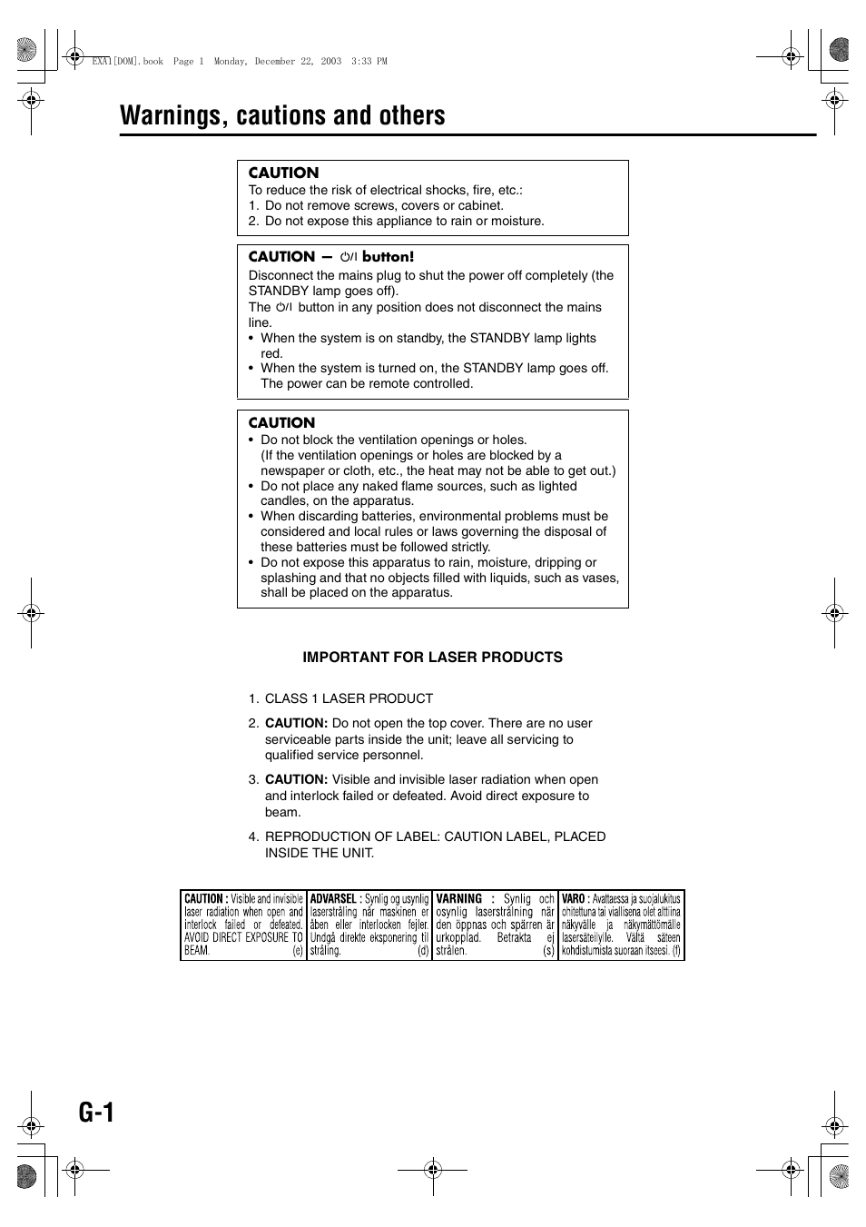 Warnings, cautions and others | JVC 1203SKMMODJSC User Manual | Page 2 / 47