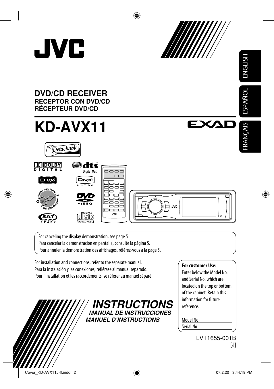 JVC KD-AVX11 User Manual | 177 pages