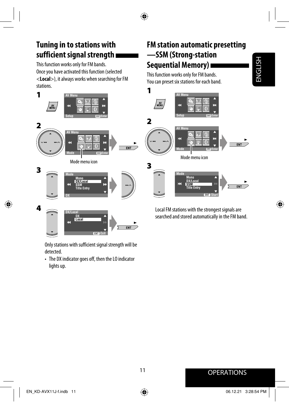 Operations, English | JVC KD-AVX11 User Manual | Page 11 / 177