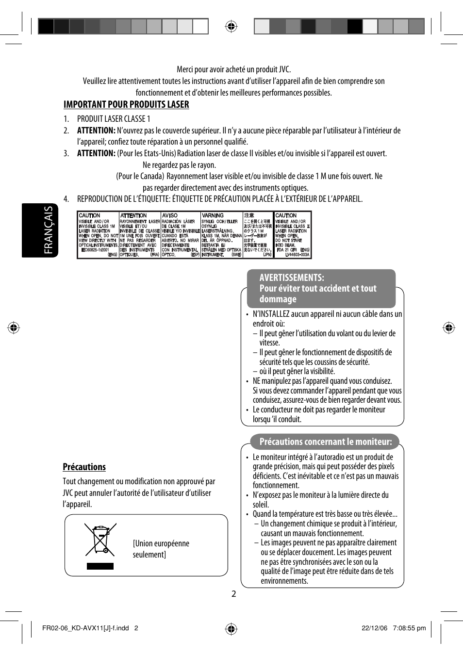 Français | JVC KD-AVX11 User Manual | Page 118 / 177