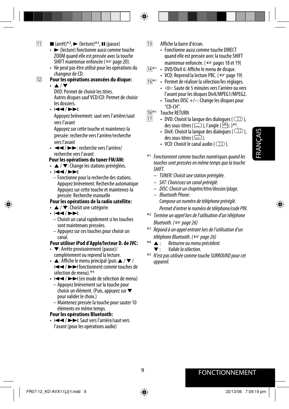 Fonctionnement, Français | JVC KD-AVX11 User Manual | Page 125 / 177