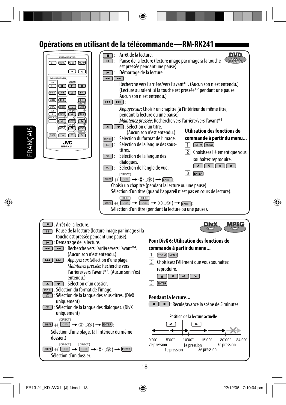 Français, Sélection d’un dossier | JVC KD-AVX11 User Manual | Page 134 / 177