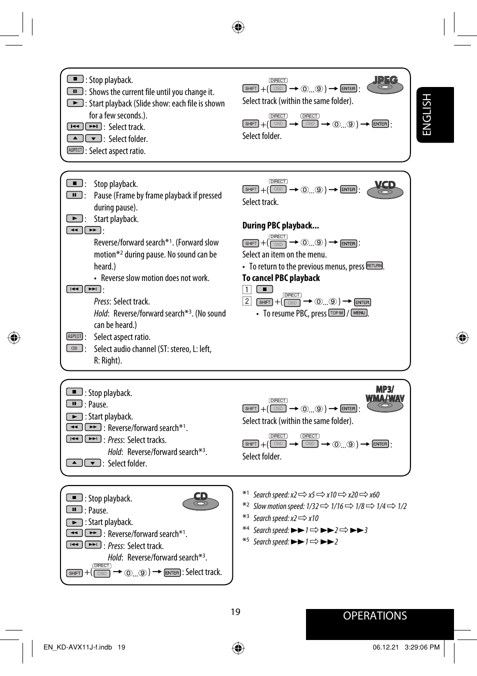 Operations, English | JVC KD-AVX11 User Manual | Page 19 / 177