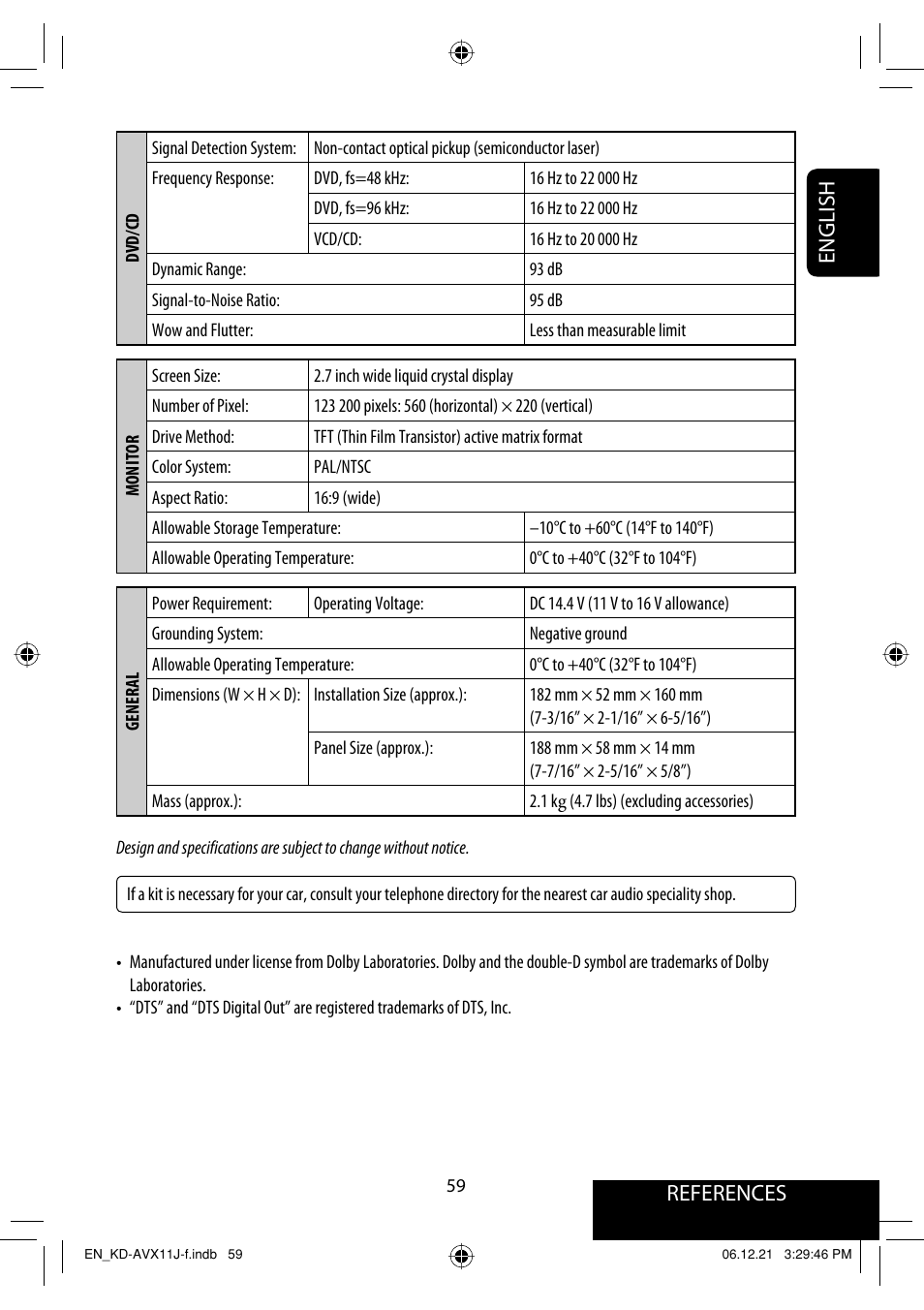 References english | JVC KD-AVX11 User Manual | Page 59 / 177