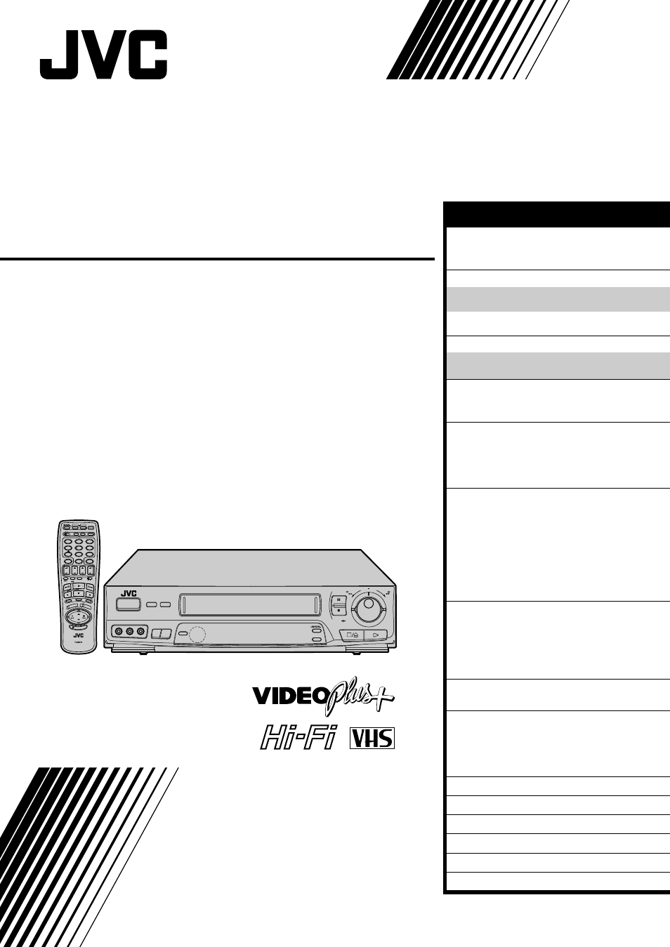 JVC PU30425 User Manual | 56 pages