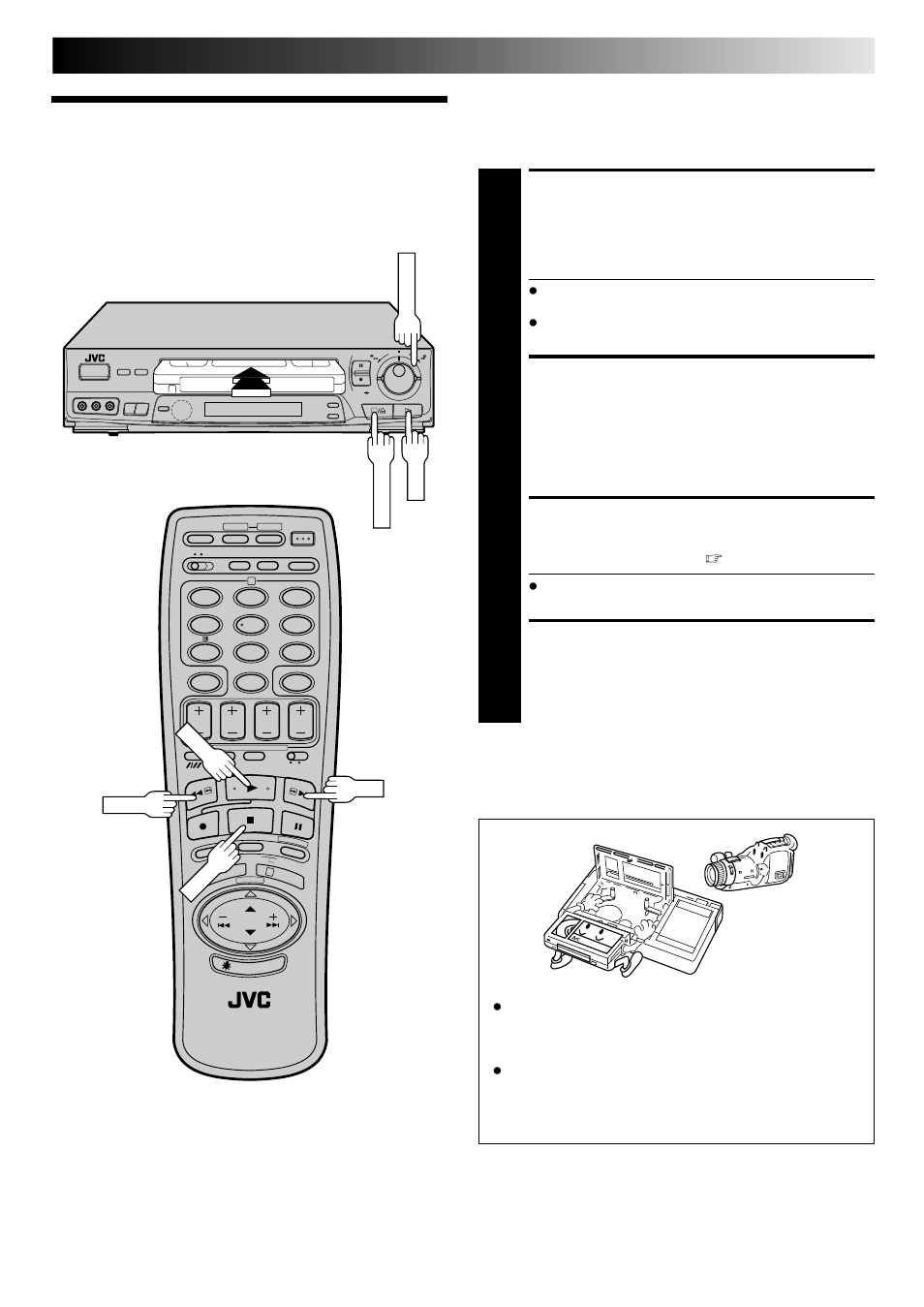 Basic playback, Load a cassette, Find programme start point | Start playback, Stop playback, Playback | JVC PU30425 User Manual | Page 11 / 56