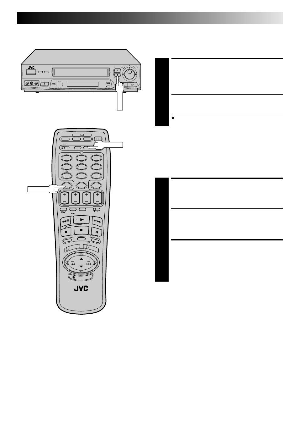Start recording, Engage itr mode, Set recording duration | Set counter display, Reset counter, Instant timer recording (itr), Elapsed recording time indication | JVC PU30425 User Manual | Page 25 / 56