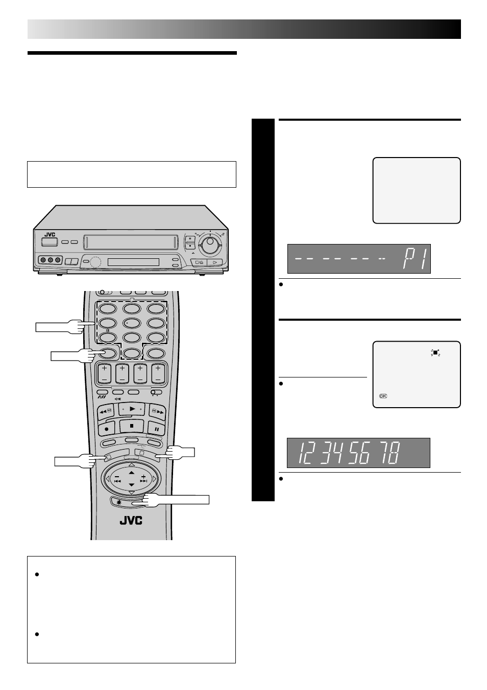 Video plus+ timer recording, Access timer program- ming screen, Enter pluscode number | Timer recording(cont.) | JVC PU30425 User Manual | Page 28 / 56