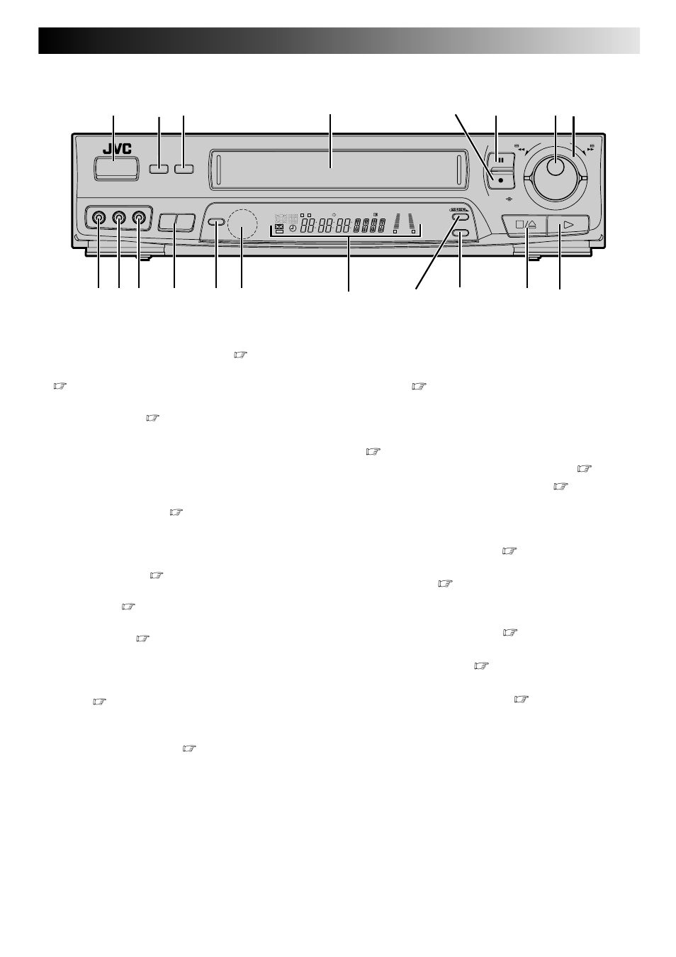 Index (cont.), Front view | JVC PU30425 User Manual | Page 51 / 56