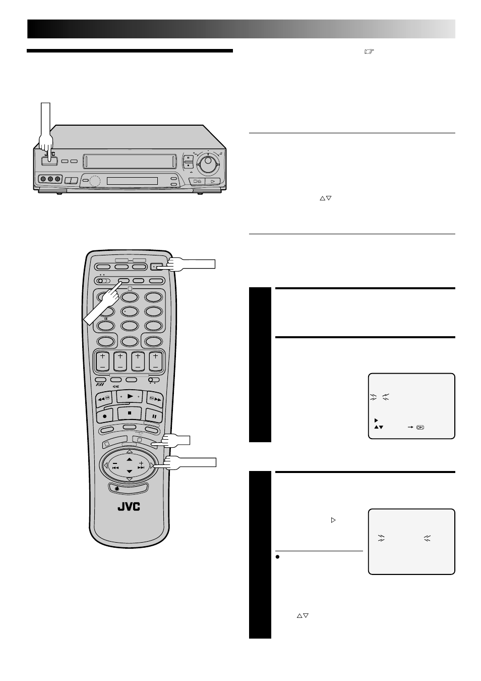 Clock set, Turn the recorder on, Access clock set screen | Set clock automatically, Preparation, Auto clock set | JVC PU30425 User Manual | Page 9 / 56
