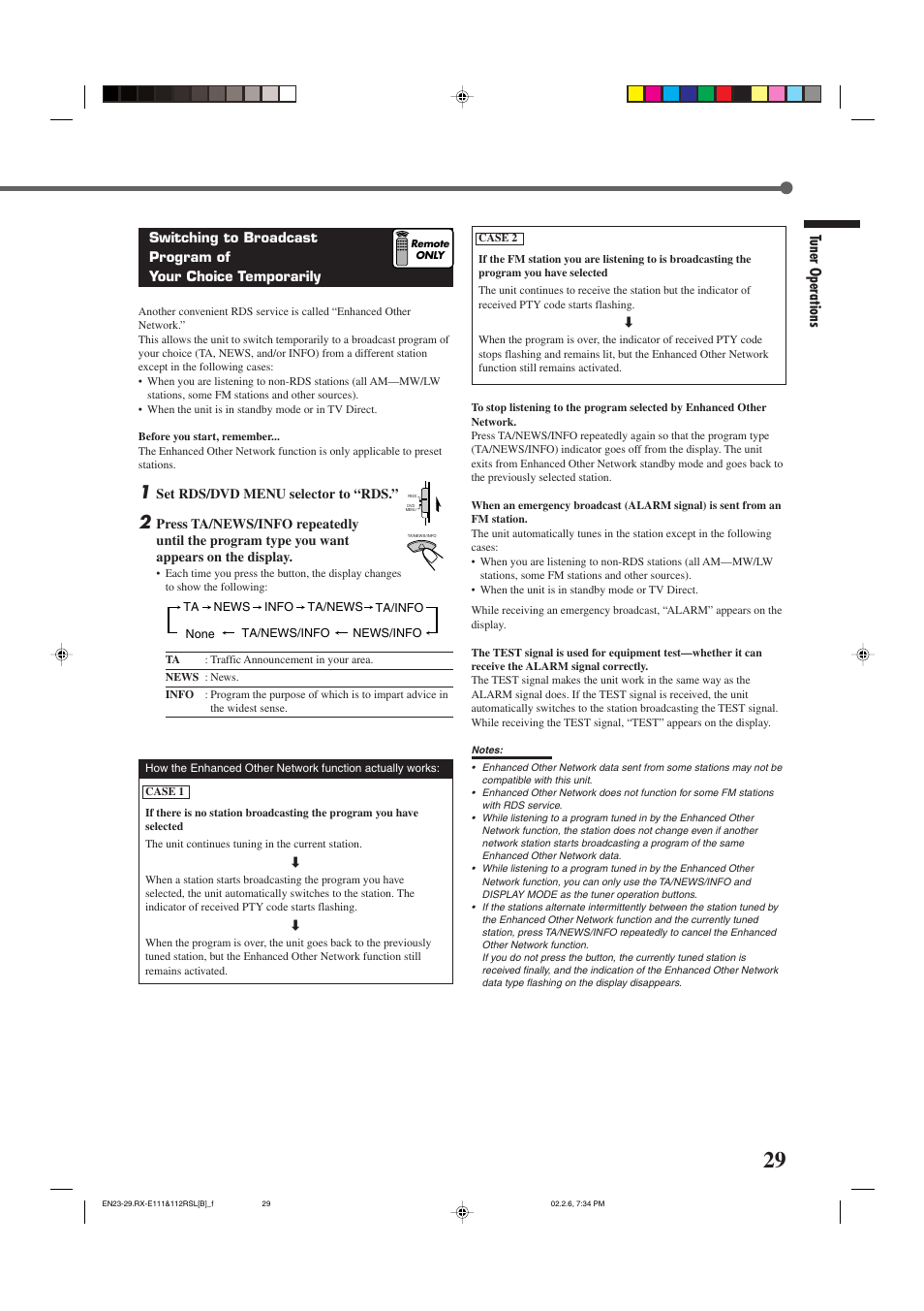 Tuner operations | JVC LVT0858-001A User Manual | Page 33 / 51