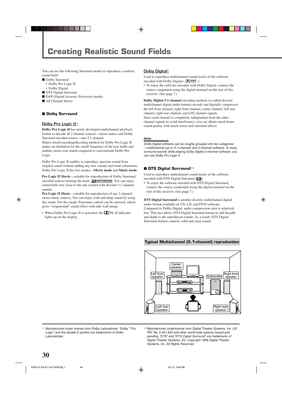 Creating realistic sound fields | JVC LVT0858-001A User Manual | Page 34 / 51