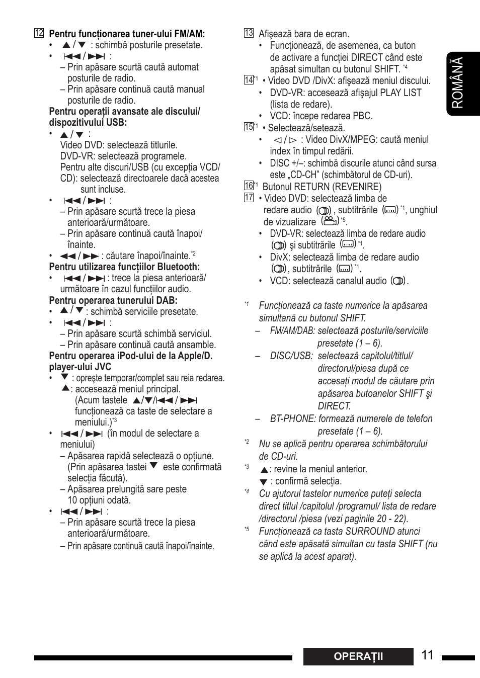 Ro m â n, En g l is h | JVC KD-DV7301 User Manual | Page 11 / 63