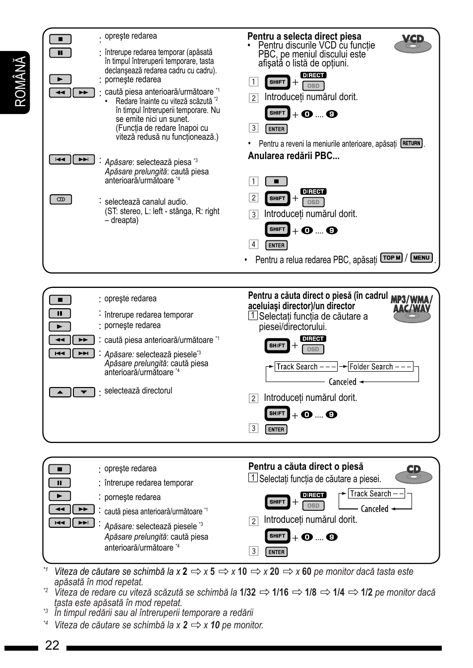 Ro m â n, En g l is h | JVC KD-DV7301 User Manual | Page 22 / 63