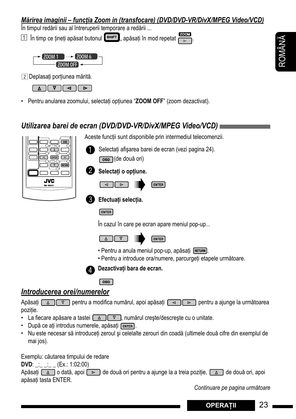 Ro m â n | JVC KD-DV7301 User Manual | Page 23 / 63