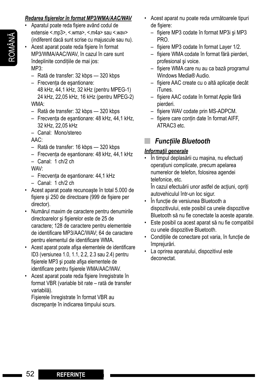 Ro m â n, En g l is h, How to reset your unit | How to forcibly eject a disc | JVC KD-DV7301 User Manual | Page 52 / 63